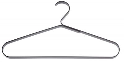 Schwarzer Schönbuch Kleiderbügel aus Metall, ideal für Garderobe und Kleiderschrank. Praktischer Bügel für Jacken und Mäntel.
